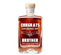 Personalized Thanks for Being My Brother Whisky Bottle, Custom Funny Glass Whiskey Bottles, Christmas Birthday Anniversary Whiskey Gifts for Brothers Best Friends Men Him (Style 05)