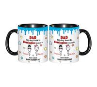 Personalized This Day Would Be Meaningless Without Us Coffee Mug, Custom Kids Name Funny Printed Ceramic Cup, 11oz Sperm Design Mug, Novelty Gifts For Papa Dad From Son Daughter Birthday Christmas
