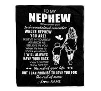 Personalized To My Dad Blanket from Son Lion I Know It's Not Easy for A Man to Raise A Child Father's Day Birthday Christmas Customized Fleece Blanket