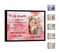 Personalized To My Daughter The Only Thing Better Than Being Your Mother Father Parents is Watching You Be a Mom Happy Mother's Day Sign Plaque Custom Family Frame Home Decor Gift for Mom Dad Grandma