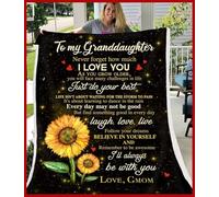 Personalized To My Granddaughter Blanket From Grandpa Papa Whenever You Feel Lion Granddaughter Birthday Gifts Graduation Christmas Fleece Blanket