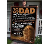 Personalized To My Mom Blanket From Daughter Lion I Know It's Not Easy For A Man To Raise A Child Mother's Day Birthday Christmas Customized Fleece Blanket