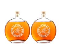 Personalized to Papa Round Whiskey Decanter from The Reasons You Drink Custom Fist Bump & Names,Empty Liquor Bottle for Bourbon, Vodka, Brandy,Gifts for Dad Papa Grandpa from Kids on Birthdays