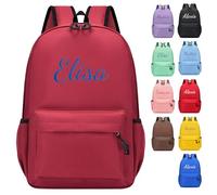 Personalized Toddler Backpack, Custom Kids Backpack with Embroidered Name, Small Children Schoolbag for Boy & Girl, Kindergarten Primary School Mini Backpack for School & Travel (Wine Red)