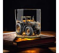 Personalized Tractor Whiskey Glass,Custom Name Whiskey Glass,Old Fashioned Glasses Drinking Cup Gift for Trucker,Personalized Beer Glass,Wine Glass,Gifts for Dad,Husband,Grandpa