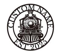 Personalized Train Metal Sign, Custom Railroad Wall Art, Engineer Name Plaque, Vintage Railway Decor, Father's Day Gift Idea, Steel Locomotive Display (Style-3)