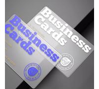 Personalized Transparent Business Cards High-end Customize with Photos/Image/Logo Double-Sided Printing Waterproof Business Cards for All Occasions - Rounded-cornered Card (3.54 X 2.12 inch)