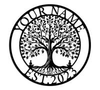 Personalized Tree of Life Metal Signs, Custom Welcome Family Tree of Life Name Sign,Custom Metal Sign, Family Name Sign, Metal Wall Art, Last Name Sign,Outdoor Wall Decor,Metal Wall Art (Style-5)