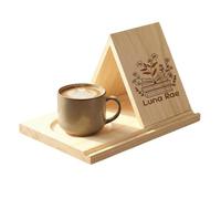 Personalized Triangle Book Valet Wooden Book Holder - Custom Solid Oak Wood Stand, No Assembly Required, Multi-Functional Organizer, Reading Accessory for Book Lovers
