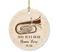 Personalized Tuba Musical Instrument Ornament Xmas Tree, Tuba Musician Christmas Ornament Gifts for Instrument Player, Custom Text Year & Name Tubarist Ornament Christmas 2023, Tuba Players Ornaments