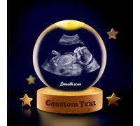 Personalized Ultrasound Crystal Ball Customized Photo Text Custom Pregnancy Announcement Scan Photo Frames Gift for Mom Dad Prospective Parents