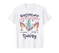Personalized Unicorn Birthday Daisy Magic Party Style T-Shirt
