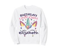 Personalized Unicorn Birthday Elizabeth Magic Party Style Sweatshirt