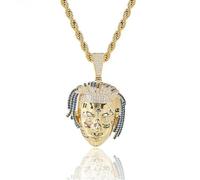 Personalized Unisex Hip Hop Punk Necklace Christmas Ins Style Singer Head Pendant Necklace Birthday Gift Simple Vogue Jewelry