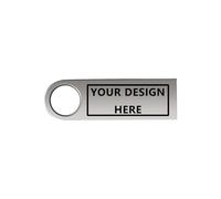 Personalized USB 128gb Usb Stick, Usb Memory Stick 128GB/64GB/32GB,Design Your C Flash Drive with Logo/Text/Name for Office U Disk,Custom Metal USB Flash Drive Custom Thumb Drive (Silver-I-128G)