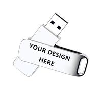 Personalized USB 128gb Usb Stick, Usb Memory Stick 128GB/64GB/32GB,Design Your C Flash Drive with Logo/Text/Name for Office U Disk,Custom Metal USB Flash Drive Custom Thumb Drive (Silver-C-128G)