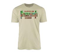 Personalized Username Craft Mine T-Shirt with Periodic Table Block Elements Design - Customizable Gaming T-Shirt for Craft Mine & Science Lovers (Natural) - 9-11Y