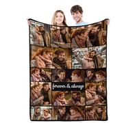 Personalized Valentine's Day Gifts for Girlfriend, Custom Boyfriend Girlfriend Blankets Gifts with Photos Text, Customized Gifts for Couples, Personalized Birthday for Wife Husband