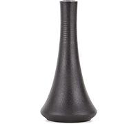 Personalized vase,creative vase, Japanese handmade black vase, small vase ceramic flower vase, retro zen desktop vase, table decoration,D7.2XH16cm (Color : Black)