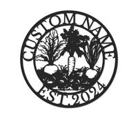 Personalized Vegetable Garden Sign, Custom Name Metal Art, Fresh Produce Decor, Gardening Gift for Mom, Herb Garden Marker, Outdoor Yard Art, Farmhouse Kitchen Decor (Style-1)