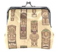 Personalized Vintage Beige Leather Totems Purse for Women, Vintage Beige Totems, Classic, Vintage Beige Totems, Classic, Vintage Beige Totems, Classic