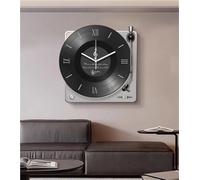 Personalized Vinyl Record Wall Clock - Retro Gramophone Design, Unique Musician Decor for Home, Office, School