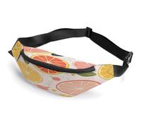Personalized Waist Packs with Adjustable Strap,Colorful Fruit Print Crossbody Fanny Pack Casual Bag for Travel Sports Running Hiking