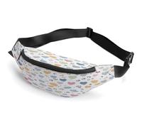 Personalized Waist Packs with Adjustable Strap,Contains Many Hearts Crossbody Fanny Pack Casual Bag for Travel Sports Running Hiking