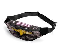Personalized Waist Packs with Adjustable Strap,Cool Eagle Crossbody Fanny Pack Casual Bag for Travel Sports Running Hiking
