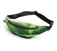 Personalized Waist Packs with Adjustable Strap,Cute Banana Leaves Crossbody Fanny Pack Casual Bag for Travel Sports Running Hiking