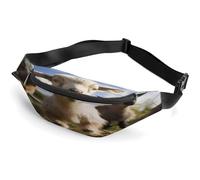Personalized Waist Packs with Adjustable Strap,Cute Goat Crossbody Fanny Pack Casual Bag for Travel Sports Running Hiking