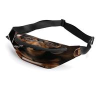 Personalized Waist Packs with Adjustable Strap,Dachshund Book Crossbody Fanny Pack Casual Bag for Travel Sports Running Hiking