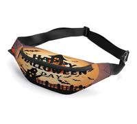 Personalized Waist Packs with Adjustable Strap,Happy-Halloween-Day-Trick-Or-Treat Crossbody Fanny Pack Casual Bag for Travel Sports Running Hiking