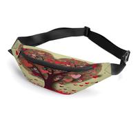 Personalized Waist Packs with Adjustable Strap,Heart Tree Crossbody Fanny Pack Casual Bag for Travel Sports Running Hiking