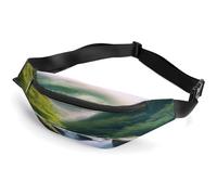 Personalized Waist Packs with Adjustable Strap,Misty Mountains Forest Crossbody Fanny Pack Casual Bag for Travel Sports Running Hiking