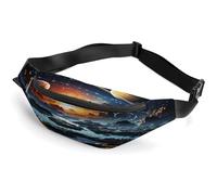 Personalized Waist Packs with Adjustable Strap,Planets Stars and Milky Way Galaxy Crossbody Fanny Pack Casual Bag for Travel Sports Running Hiking