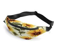 Personalized Waist Packs with Adjustable Strap,Summer Sunflower Crossbody Fanny Pack Casual Bag for Travel Sports Running Hiking