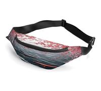 Personalized Waist Packs with Adjustable Strap,Swimming with Cherry Blossom Crossbody Fanny Pack Casual Bag for Travel Sports Running Hiking
