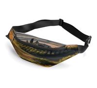Personalized Waist Packs with Adjustable Strap,Tuscany Landscape Tree Scenery Farm Crossbody Fanny Pack Casual Bag for Travel Sports Running Hiking