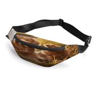 Personalized Waist Packs with Adjustable Strap,Two Golden Retrievers Crossbody Fanny Pack Casual Bag for Travel Sports Running Hiking