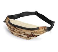 Personalized Waist Packs with Adjustable Strap,West Desert Cactus with Cowboys Riding Horses Crossbody Fanny Pack Casual Bag for Travel Sports Running Hiking