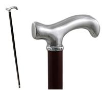 Personalized Walking Cane Cavagnini Beech Wood with Pewter Handle for Man Name Engraved Artisanal Solid
