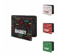 Personalized Wallet For Dad With Father's Names Birth Date Gift for Dad Customized Genuine Leather Purse Anniversary Leather Wallet For Father Custom Gift from Daughter Son Wife Custom Men's Purse