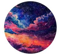 Personalized Washable Mouse Pad Cloth,A Comfortable Gaming & Laptop Computer Mouse Pad with Unique Texture Marble Design (Luminous, Round)