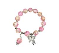 Personalized Watch Cases for Men Butterfly Colored Glaze Bracelet Handmade Beads Female Bracelet Ice Crack Broken Flower Beads Beads Double Earrings for Two Holes (I, One Size)
