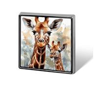 Personalized Watercolor Deer Giraffe Lapel Pin for Men Women Cute Funny Square Brooch for Ease And Safe Aluminum Alloy Brooches Suit Dress Accessories Wedding Party