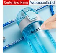 Personalized Waterproof Animal Stickers Transparent - Hebrew/Spanish Name Tags for School Students, Eco-Friendly Kids Stationery 3x1.1CM 360pcs