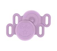 Personalized Waterproof Dog Collar Holder Compatible with Apple AirTag, Custom Silicone Case for Air Tag Dog Collar Engraved Name & Number, Anti-Lost Holder for Pet Cat Dog GPS Tracker,Purple
