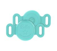 Personalized Waterproof Dog Collar Holder Compatible with Apple AirTag, Custom Silicone Case for Air Tag Cat Collar Engraved Name & Number, Anti-Lost Holder for Pet Cat Dog GPS Tracker,Aqua