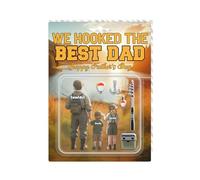 Personalized We Hooked The Best Dad Fishing Acrylic Plaque, Custom Figure Fishing Dad Acrylic Block Plaque, Happy Father's Day Sign, Father's Day Birthday Gift for Dad Daddy Fishing Lover (Go Fishing)
